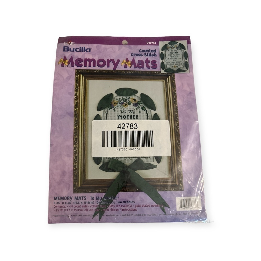 To My Mother, Bucilla Counted Cross Stitch Kit, New 042783